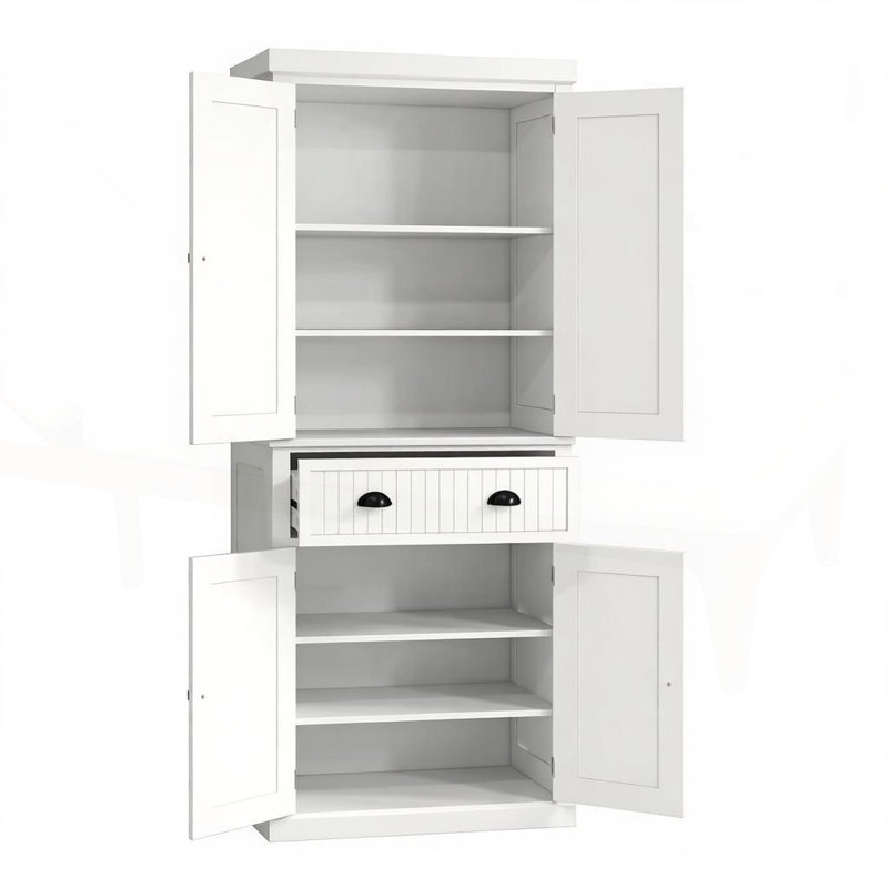Broxton autoportant avec tablettes réglables, conception élégante pour la cuisine et la salle de bain