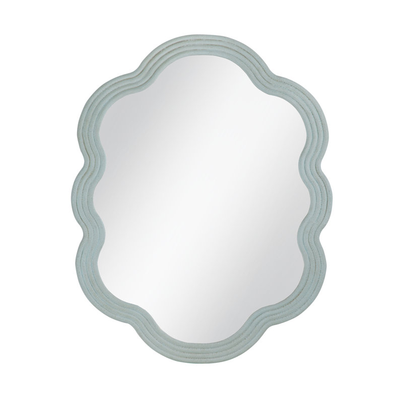 Arianna Pastel Scalloped Edge Wall Mirror – Whimsical & Elegant Design