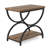 Tashai 2-Tier Rectangular End Side Table with Semicircular Metal Legs-270193291-329926391