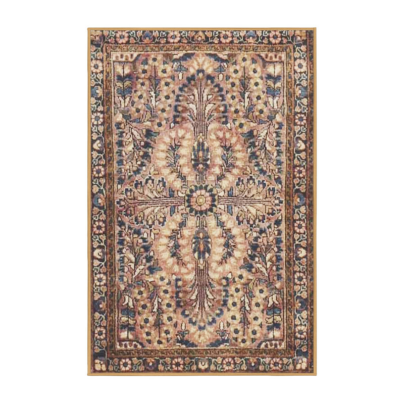 Tapis oriental brun / beige / bleu, Rectangle 7 pi x 9 pi