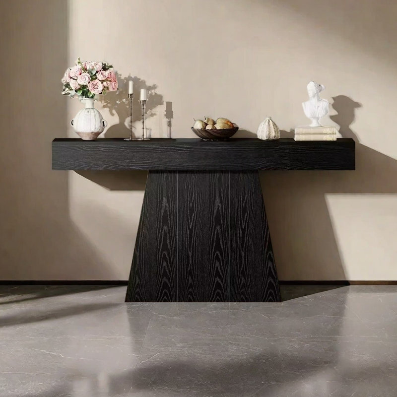 Italian-style minimalist wooden console table