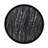 A Round Modern Kitchen Table with Ebony Wave Marble Pattern tabletop, Black Finish-1153974964