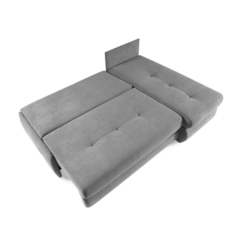 Tassie 4 Seater Velvet Sofa Bed, GREY