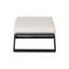 2 repose-pieds avec coussins brun - repose-pieds design: structure en aluminium et beige confortable