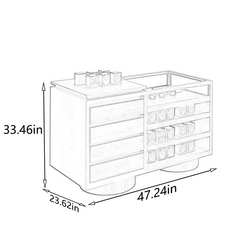 Multifunctional display desk storage cabinet