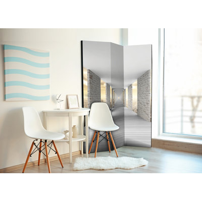 135cm W x 172cm H 3 - Panel Acoustic Room Divider Folding Room Divider
