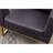 Gray Contemporary Armchair - Upholstered In Velvet-Like Fabric, With Metal Frame, Square , Pillow Back For Comfort Chair And Style, Framework, Peaceful Area-243189198