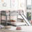 Gray Twin Over Bunk Bed With Slide - Quality Solid Wood Build For Fun And Function In Includes Enhanced Functionality