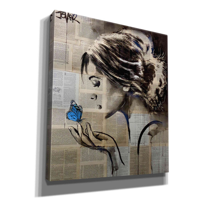 Art mural sur toile Winston Porter® «A Little Blue Hope» par Loui Jover, H 30 po x l 26 po x P 1,5 po