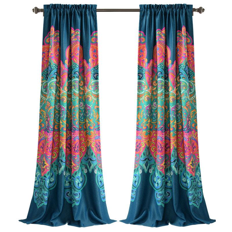 Boho Chic Room Darkening Curtain Pair, 52"W x 84"L