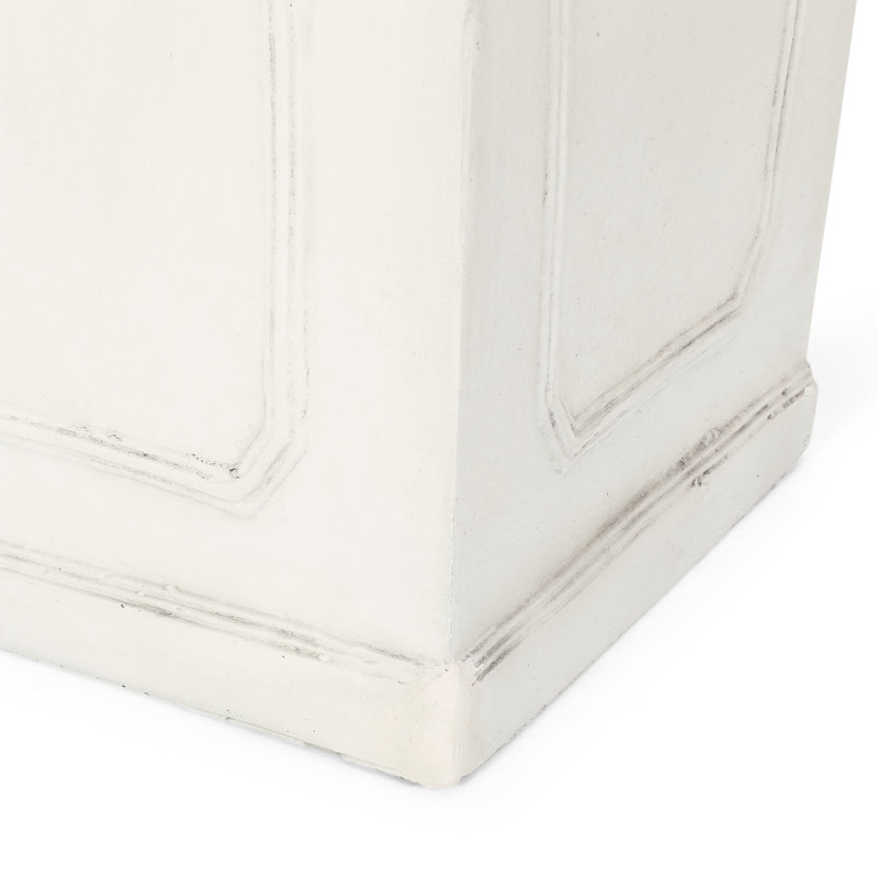 Pot à fleurs - Oxyde de magnésium blanc antique pour la décoration extérieure. 15,71 po P x P 29,97 po, jardins de 26,85 lb. 15,71 po de profondeur, largeur, 29,97 po de hauteur, lb Poids