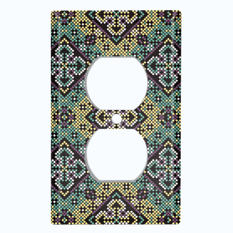 Patterned 1 - Gang Toggle Light Switch Standard Wall Plate