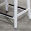 Tabouret de selle à hauteur de comptoir de 24 po en cuir gris et noir - siège profilé pour un confort accru dans la salle à manger, coussin moelleux, cuisine idéale ou bar