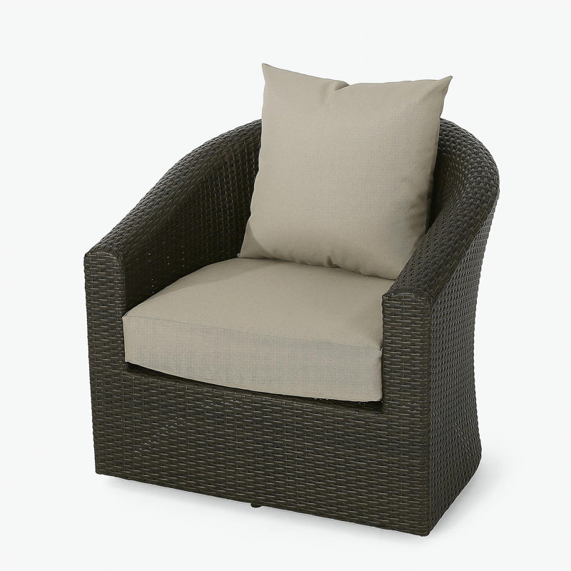 Chaise pivotante d'extérieur en osier