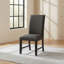Chaise d'appoint Bernson rembourrée en tissu gris anthracite Parson-1507423283