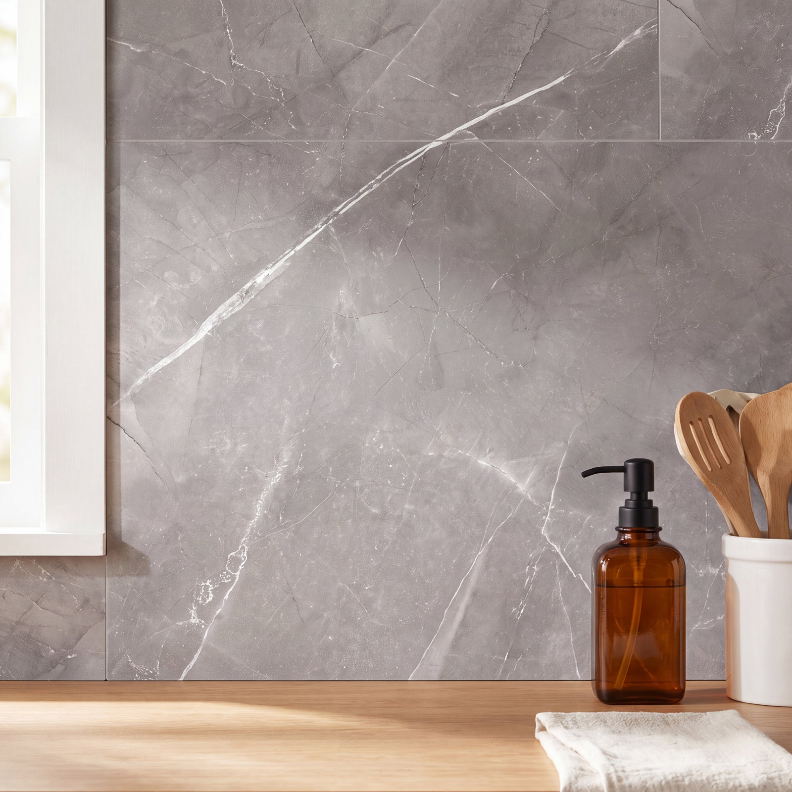 Magi 12" x 24" Polished Tile, Gris