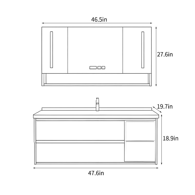 Modern light luxury bathroom cabinet
