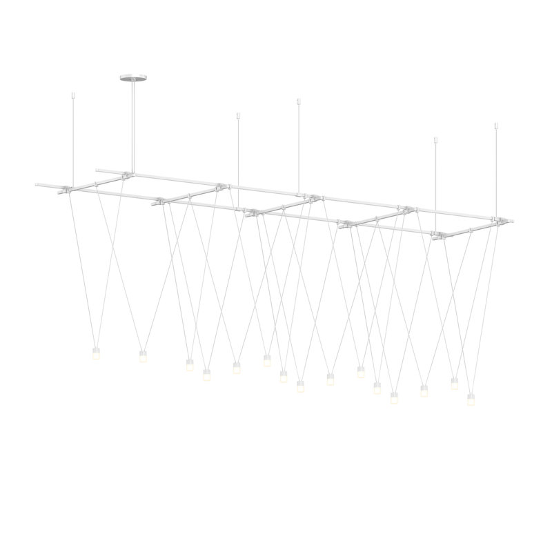 Suspenders® 17 - Light LED Chandelier, Satin White