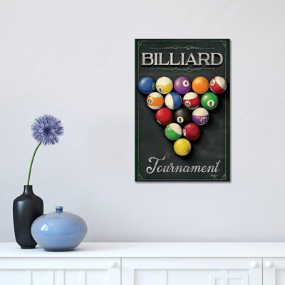 Billiards Tournament by Mollie B. - 1 Piece Wall Art on Canvas