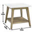Table de bout en marbre véritable Glennon Antonica de 24 po de hauteur-1199640877