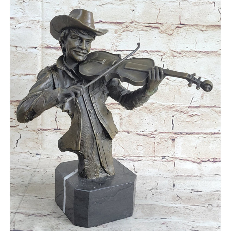 Figurine de cowboy jouant du violon