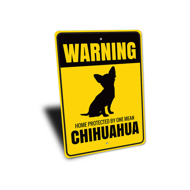 Panneau d'avertissement Chihuahua, H 14 po x l 10 po x P 0,04 po