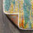 Lasley Contemporary POP Modern Abstract Vintage Waterfall Blue/Cream/Yellow Rug-987701066