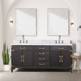 Meuble-lavabo double l 72 po x P 22 po avec miroirs Laurel