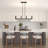 Marbleton 8-Light Dimmable Steel Linear Chandelier-87344394