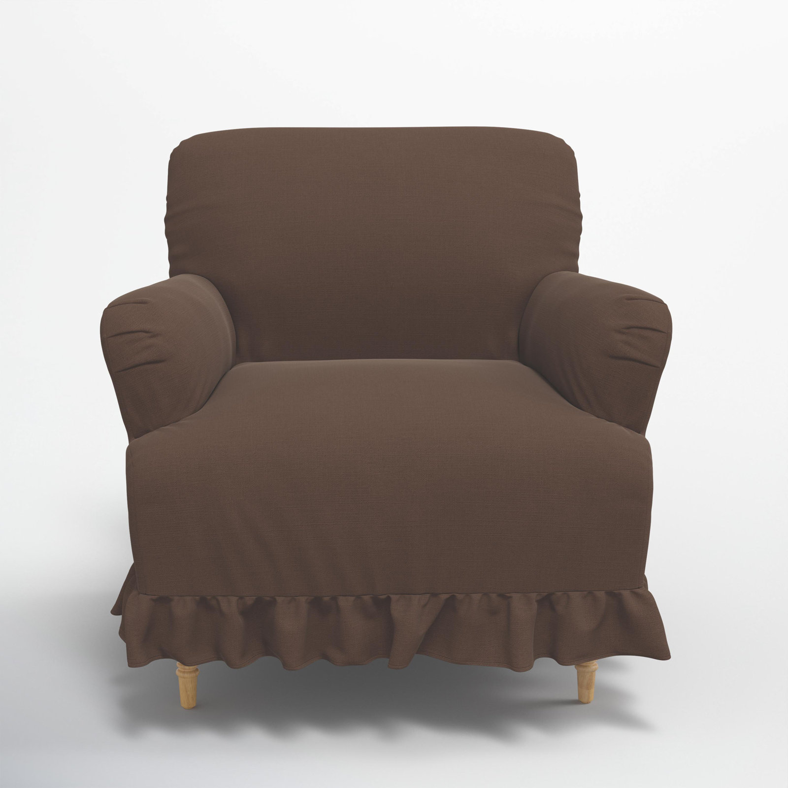 Maggie Slipcovered Armchair, Classic Chocolate Linen