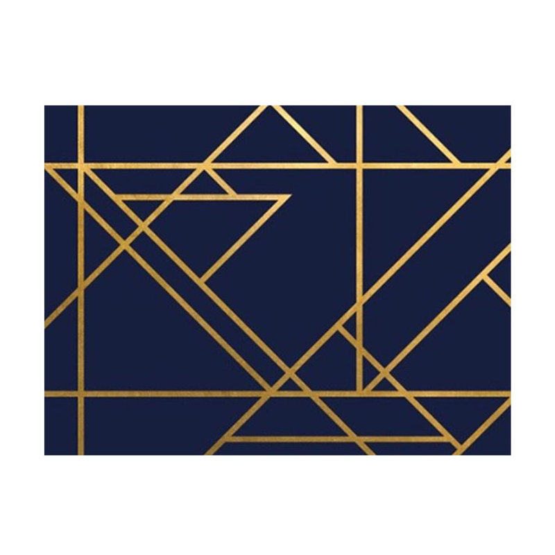 Gold Navy And Lines II Print by Guseul Park, Gild Gold, 36" H x 48" W