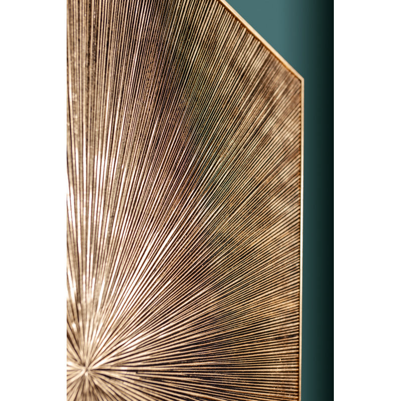 Object Picture Illumino, Black/Gold, 120 cm H x 120 cm D x 4 cm D