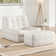 32.5" Upholstered Lounger with Ottoman