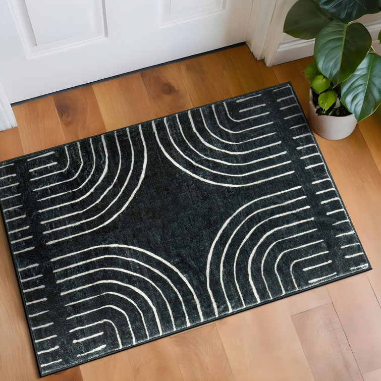Bohemian Lines Washable Non Slip Area Rugs