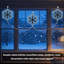 Ensemble de 3 flocons de neige Infinity Light Chirstmas / chaîne de décoration de saison hivernale avec 3 flocons de neige à DEL, lumière blanche fixe, décoration intérieure de Noël ou de fenêtre à brancher