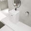 Meuble-lavabo autoportant avec lavabo en résine