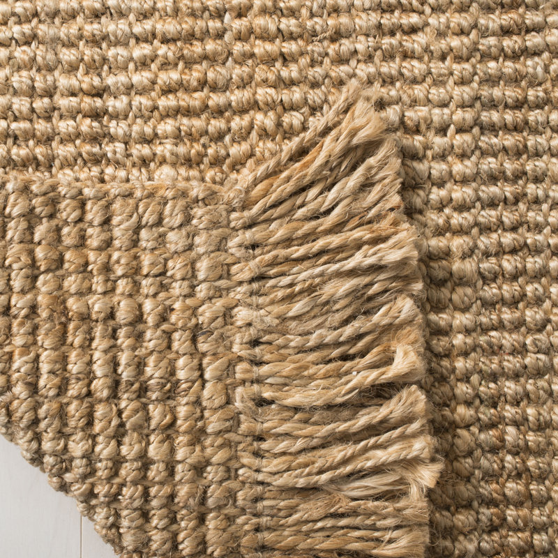 Tapis brun naturel noué à la main Heathfield, Carré 6 pi