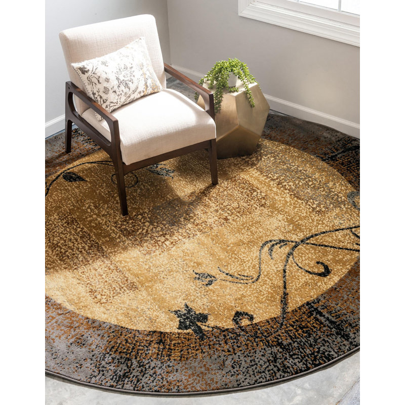 Apex Abstract Indoor Rug, Round 6'1"