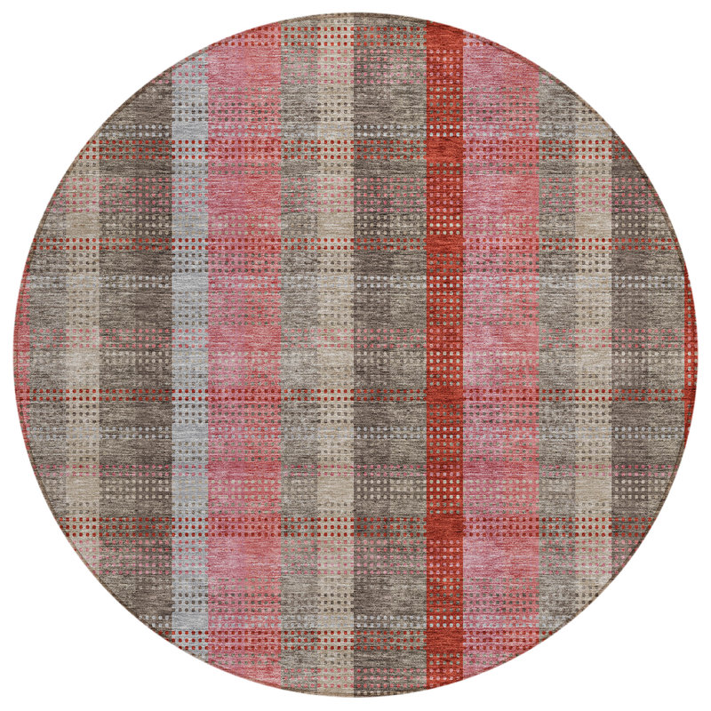  Chayden Area Rug with Non-Slip Backing, Round 8'