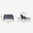 Modern 2-Seat Sofa-Bed, Grey Fabric, 52.4 x 52.4 x 16.1 inches | 100% Metal Frame, 100% Polyester Upholstery | 14-Level Adjustable Backrest, Converts to Bed, Max Weight 440 lbs | Stylish & Functional for Home or Hotel-1439942353
