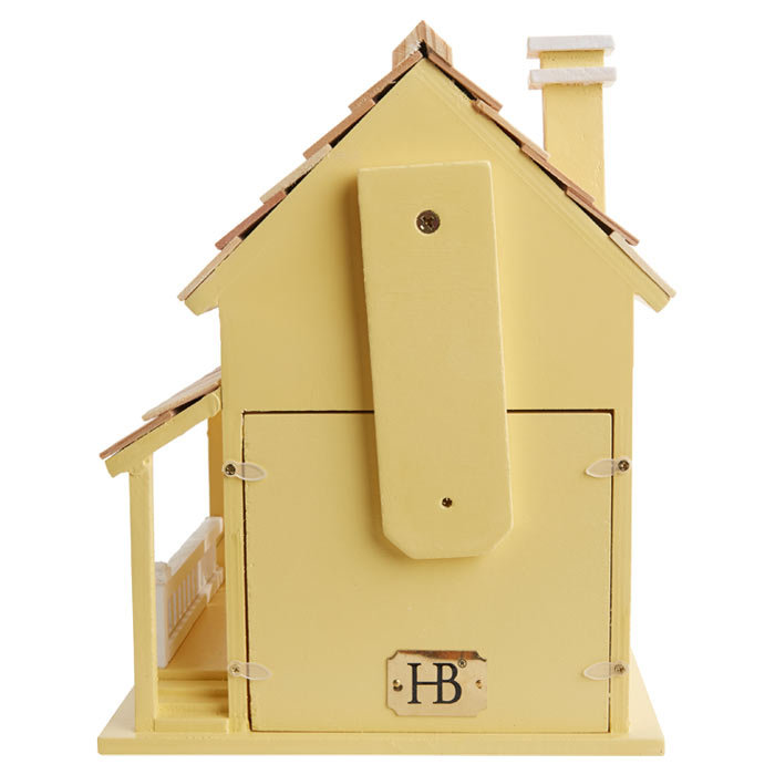 Yellow Pine Shingle Backyard Bird Cottage with Flower Boxes