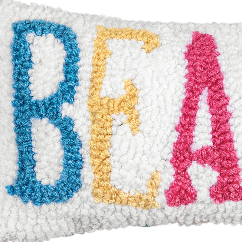Beach Hooked Petite Throw Pillow