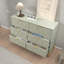 Commode 6 tiroirs avec bordure dorée-1152626534