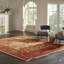 Tapis rouge noué à la main