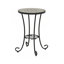 Table d'appoint de charme en céramique avec cadre en acier durable et tablette inférieure, parfaite pour une utilisation intérieure et extérieure-871610772