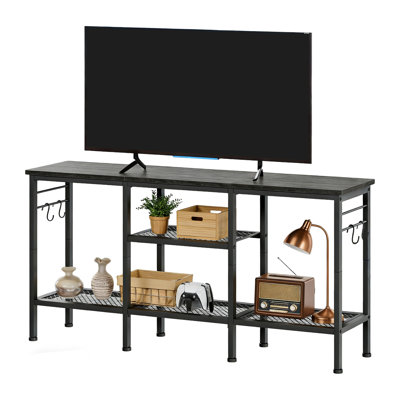 Unfinished TV Stand for TVs up to 55" with Fireplace Included
