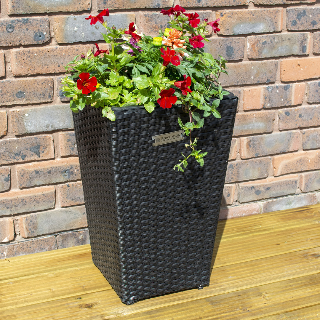Square Rattan Planter Natural (Pack Of 2)