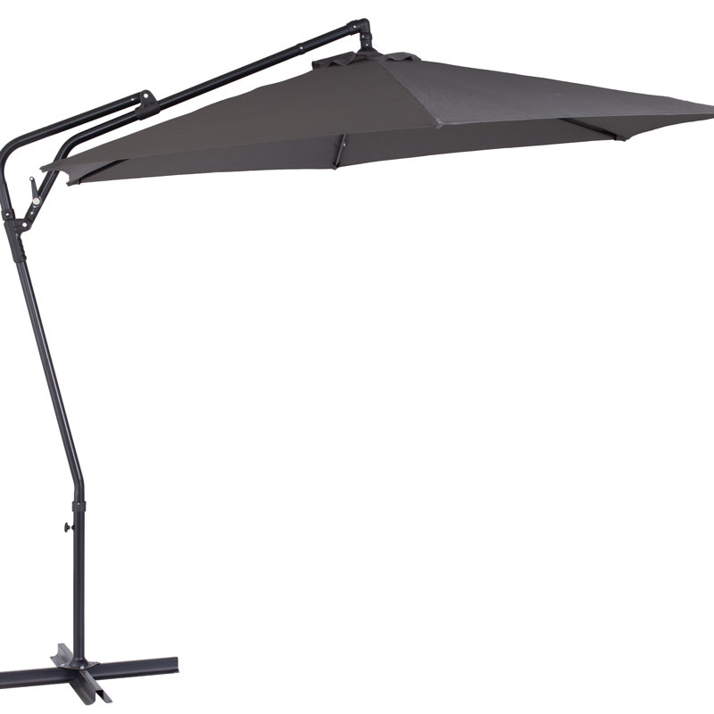 Parasol en porte-à-faux 116 po Monje, gris