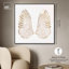 "Soft Angel Wings", art mural élégant en or blanc par Art Remedy-104352332-112009817