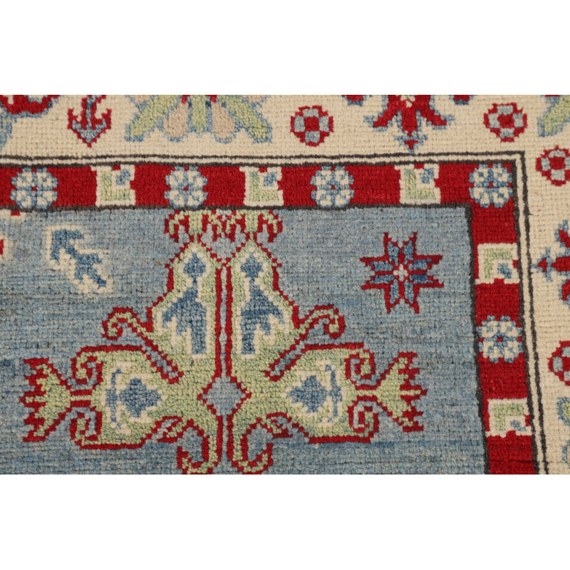 Tapis oriental bleu clair Kazak